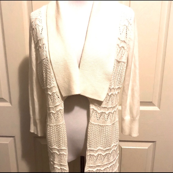 Spring Mercer Duster Grandpa Sweater Cable Knit M - Picture 9 of 9